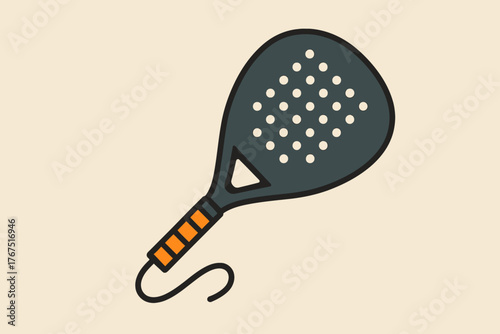vector illustration of a padel racket