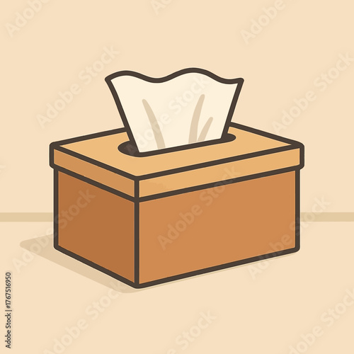 vector illustration of a tissue box