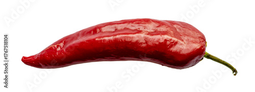 Bright red chili pepper ready for cooking or garnishing dishes. Isolated