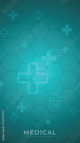 Medical healthcare design innovation modern concept background. Vector