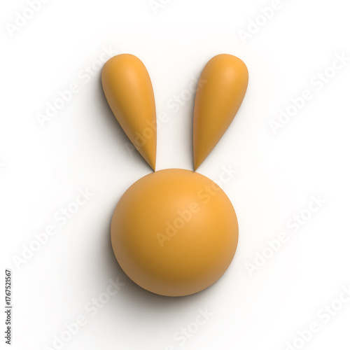 yellow hare icon, animal and mammal