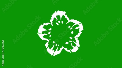 Flash smoke blast 2d cartoon element, FX splash featuring hand-drawn smoke line bursts, motion graphics animations of cartoon smoke explode effects on green screen background. 4k video