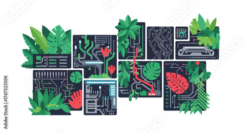 Nature and Technology Intertwined - A Symbiotic Digital Ecosystem.