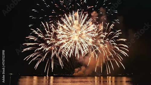 Abstract glitter background fireworks. christmas eve, holiday Night sky filled patterns, celebrating festive occasion vibrant colors joy. abstract festive visuals, luxury celebrations, glow, new year.