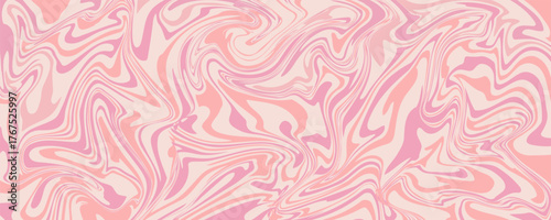 Pastel Pink Liquid Marble vector background. Feminine fluid abstract backdrop.