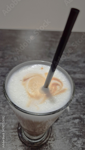 Milkshake with Swirling Caramel