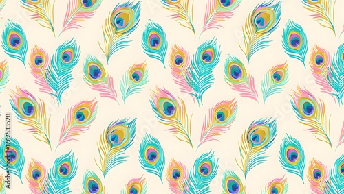Elegant Peacock Feather Pattern Design