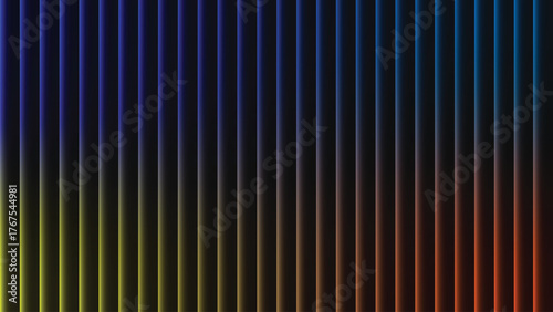 Vibrant vertical lines illuminate a dark abstract background with a smooth gradient color shift, creating a modern and futuristic design aesthetic