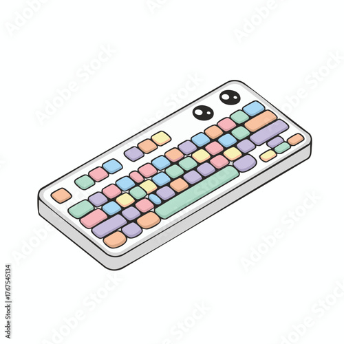 A vector cute keyboard