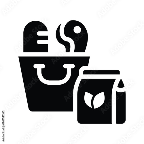 grocery glyph icon illustration vector graphic.eps