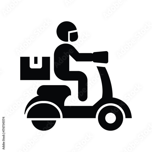 delivery courier glyph icon illustration vector graphic.eps