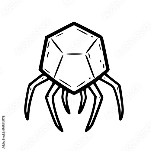 Virus microorganism harmful pathogen biology icon outline