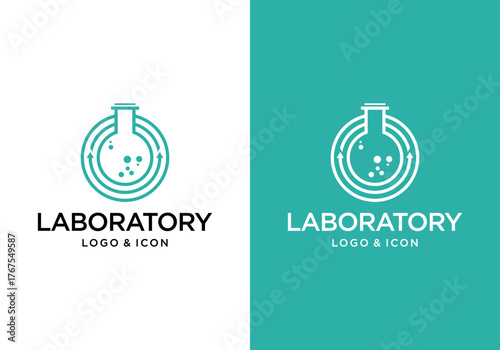 Laboratory logo icon vector design
