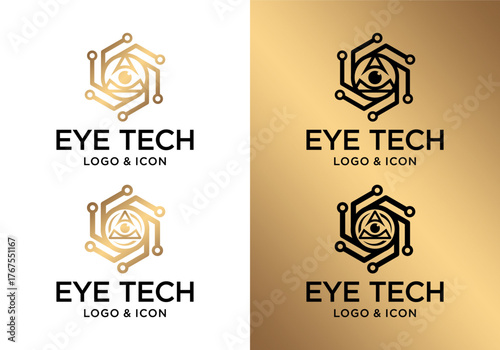 eye technology logo icon vector design