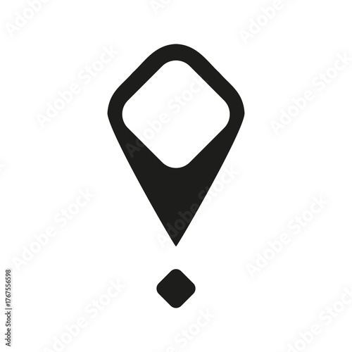 Web navigation symbol icon. Location marking territory on map and directions of localization and deployment location for travel and search desired place
