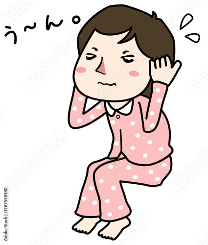 不眠症で眠れないストレスの溜まった女性