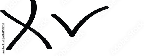 Check tick mark icon set. Cross box x check mark. check box icon with right and wrong buttons and yes or no checkmark on transparent background
