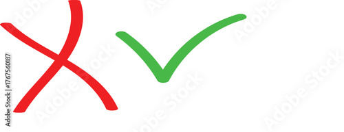 Check tick mark icon set. Cross box x check mark. check box icon with right and wrong buttons and yes or no checkmark on transparent background
