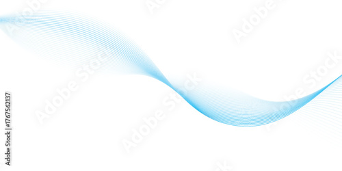 Abstract wave element for design. Digital frequency track equalizer. Stylized line art background. Vector illustration. Wave with lines created using blend tool.