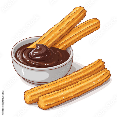 Dynamic Create Bold Stroke Spanish Churros With Cho Professional Photo