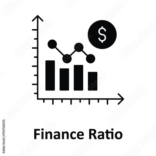 Finance Ratio Vector Icon which can easily modify or edit