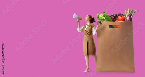 Big grocery bag full of foo...