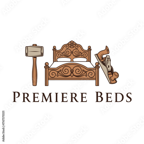 Vintage Premiere Beds Furniture and Woodworking Logo