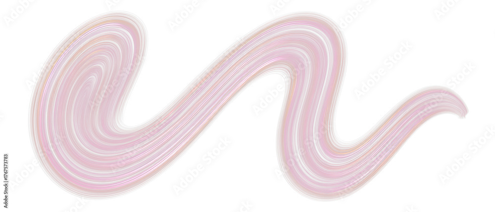 Fototapeta premium Abstract Digital Motion Trail Element in Smooth Flowing Gradient Isolate on Transparent Background, cutout, png