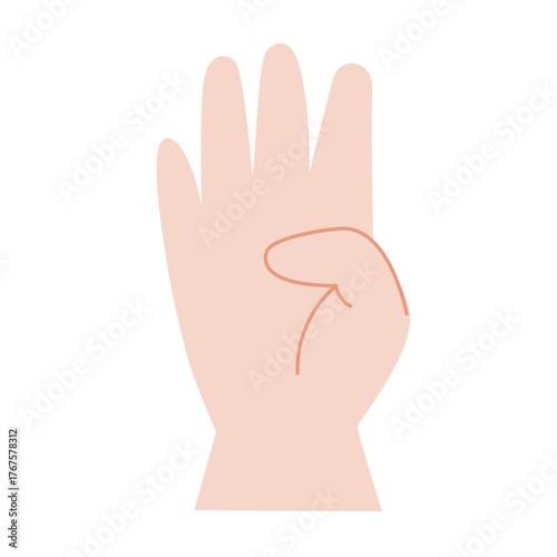 ASL Sign for Number Four (4) - American Sign Language Hand Count