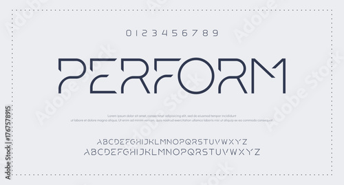Creative simple modern urban alphabet font. Digital abstract futuristic, logo, music, sport, minimal technology typography. Simple numeric vector illustration