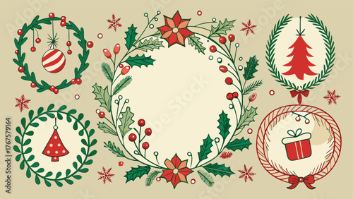 Fotografija A collection of four distinct frame designs showcasing various styles and patterns