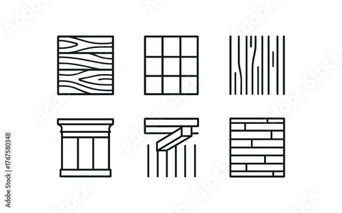 simple outline stroke icon isolated on white background pine paneling youth section maple conference panel vintage hardwood special collections decorative cornice trim paneling ceiling beam