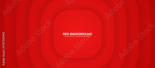 Vector abstract blurred effect wide red colour background with center focused composition. Good for digital screens, modern UI, presentations and impactful artistic visual design. Panoramic wallpaper