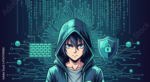 Cybersecurity Expert, Hacker, Programmer, Coding, Digital Security, Network Protection, Anonymous, Data Breach, Information Technology