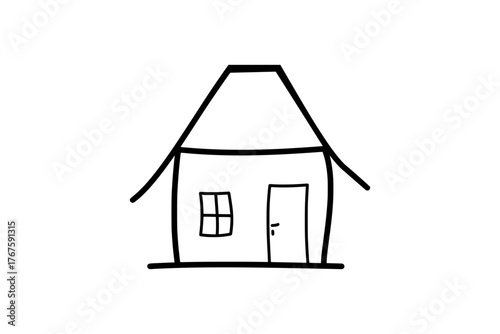 house hut sketch cottage icon