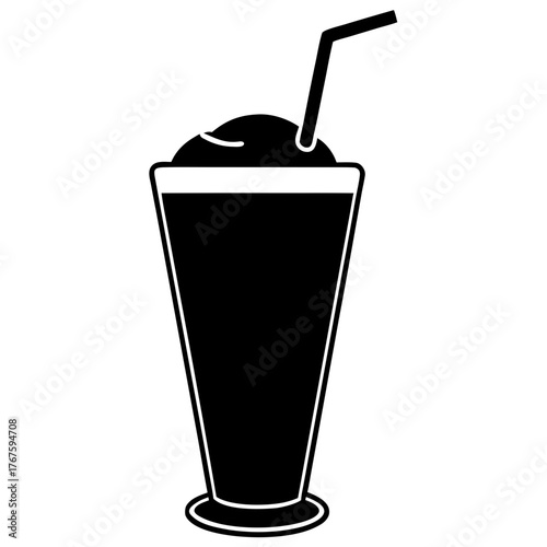 vector illustration of a glass of cola