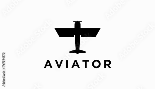 aviation aviator company vector logo