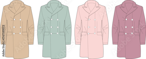 Elegant Coat Color Variations A Stylish Assortment for Fashion Forward Designs and Trends