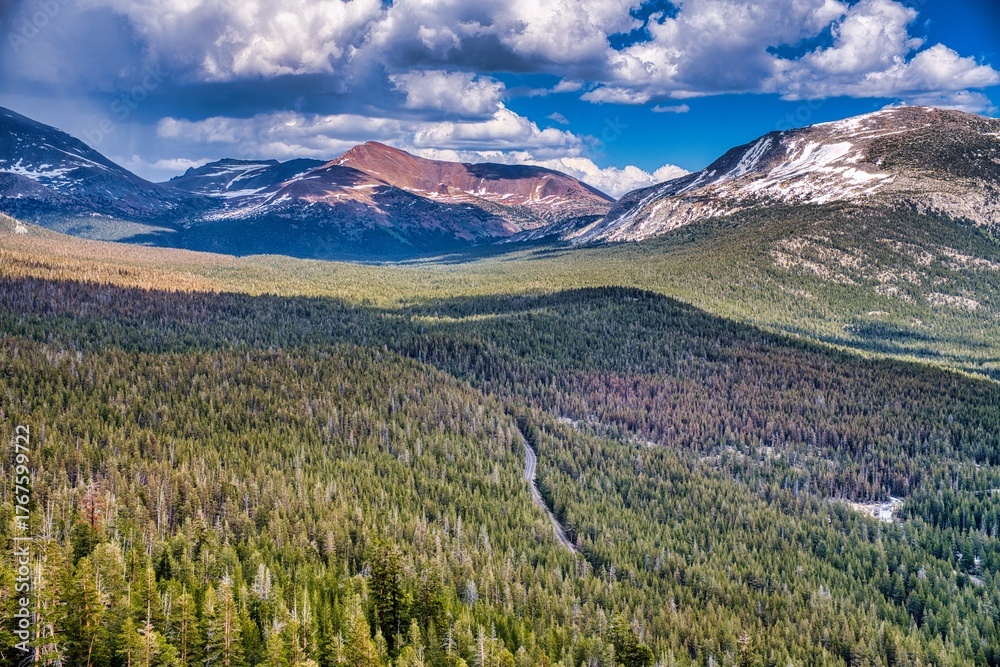 Obraz premium Road trip in the USA. Visiting the beautiful Yosemite National Park. Stunning scenery in California. High quality photo.