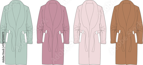 Elegant Array of Fashionable Bathrobes Style and Comfort in Every Color
