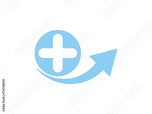 add on blue web button icon, vector, illustration, isolated on transparent background