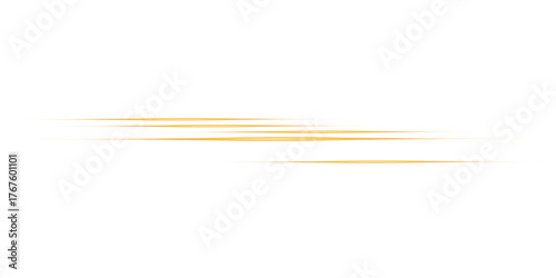 Horizontal Gold Light Streaks Illustration Transparent BG