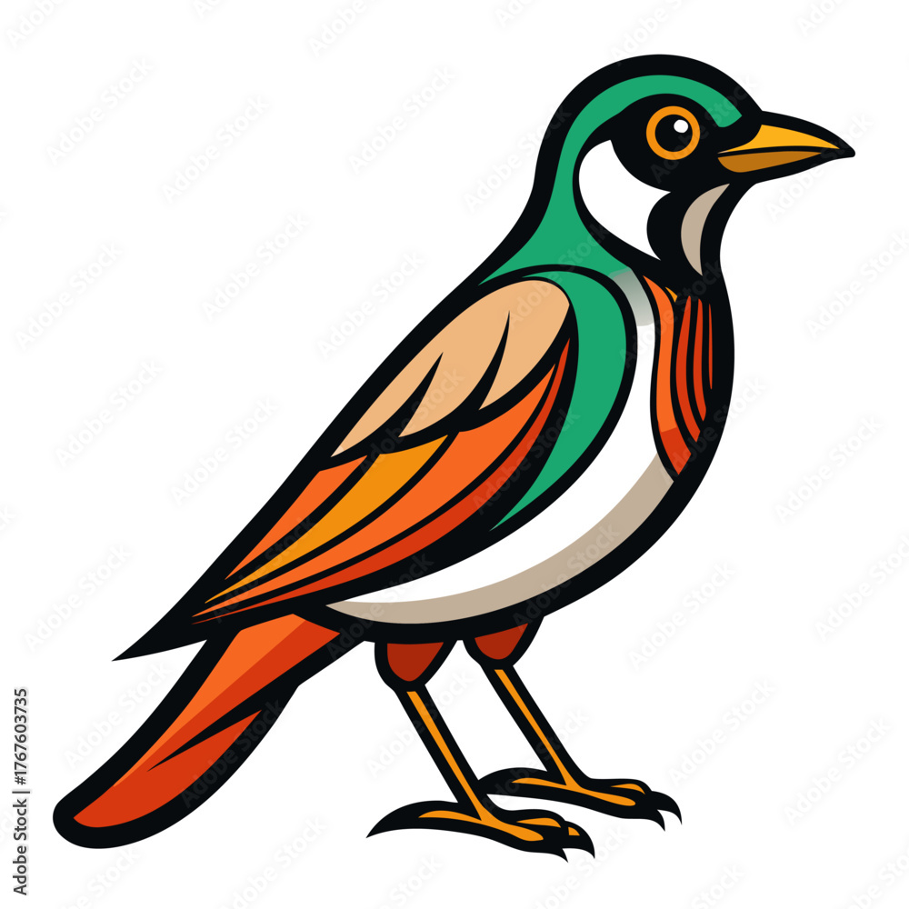 Obraz premium vector illustration of a bird