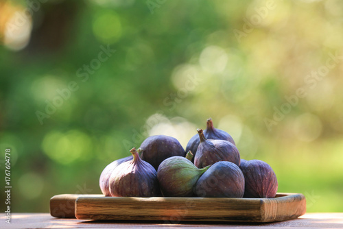 Freshly picked ripe purple ...