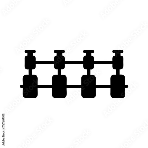 Abstract representation of interconnected elements in a grid like formation design