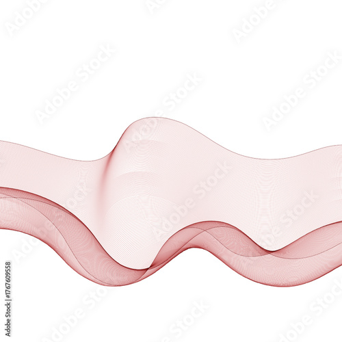 Elegant abstraction of thin red waves. Eps 10