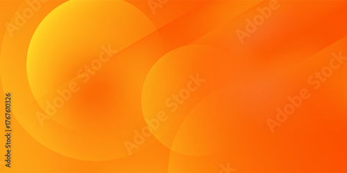 Abstract orange background with circles. Vector illustration