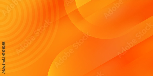 Abstract orange background with circles. Vector illustration