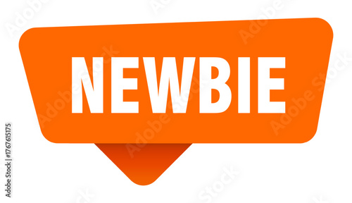 newbie sticker. newbie orange sign isolated on transpatent background