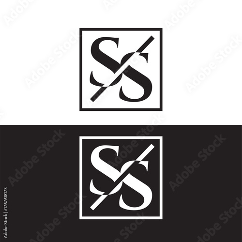 Creative S or SS Letter Logo Design Abstract Modern Business Brand Identity